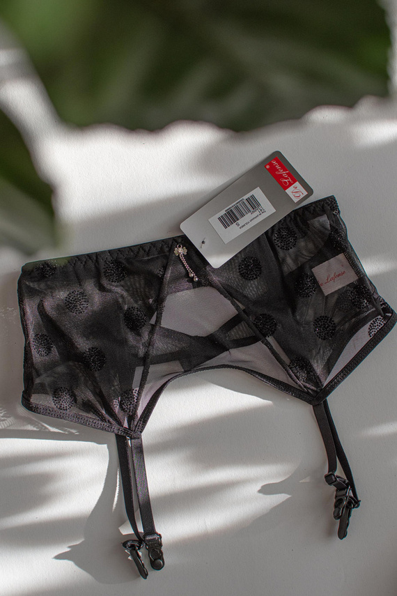 741 Yolanda podväzkový pás De Lafense - čierny