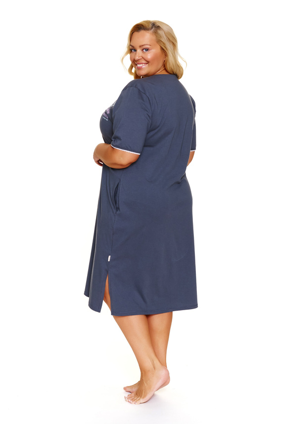 7263 Nočná košeľa Doctor Nap Plus Size - Graphite, bavlna