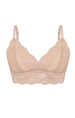 Kaja 02 Mäkká podprsenka s kosticami ružová Mefemi - čipkovaná, mäkká, pohodlná, s ozdobnou mašľou