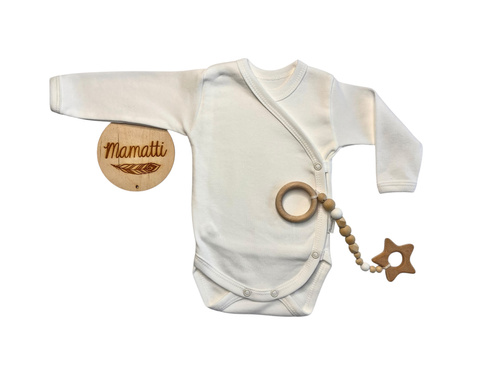 Detské body Mamatti BD14927 - 100% bavlna | Dlhý rukáv | OEKO-TEX | Poľská kvalita