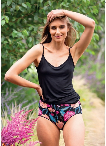 Figs Ava 2256 black - klasický strih, hladké mikrovlákno, pohodlie a jemná čipka