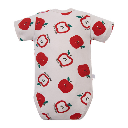 Dojčenské body Eevi Snack Time krátky rukáv bavlna elastické pohodlné