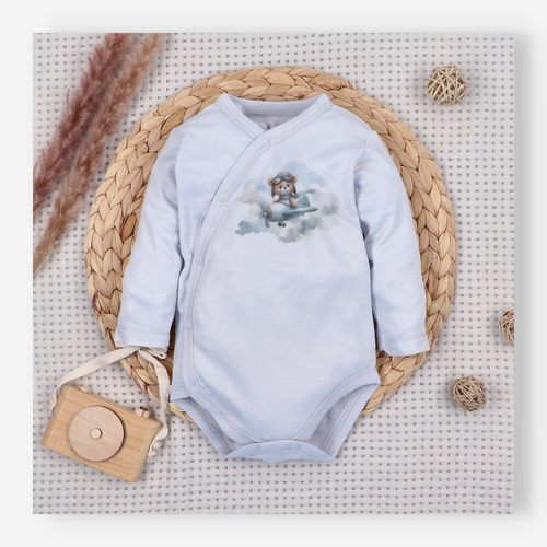 NINI ABN-5743/JSZ zavinovacie body 100 % bambus Baby Bear Pilot