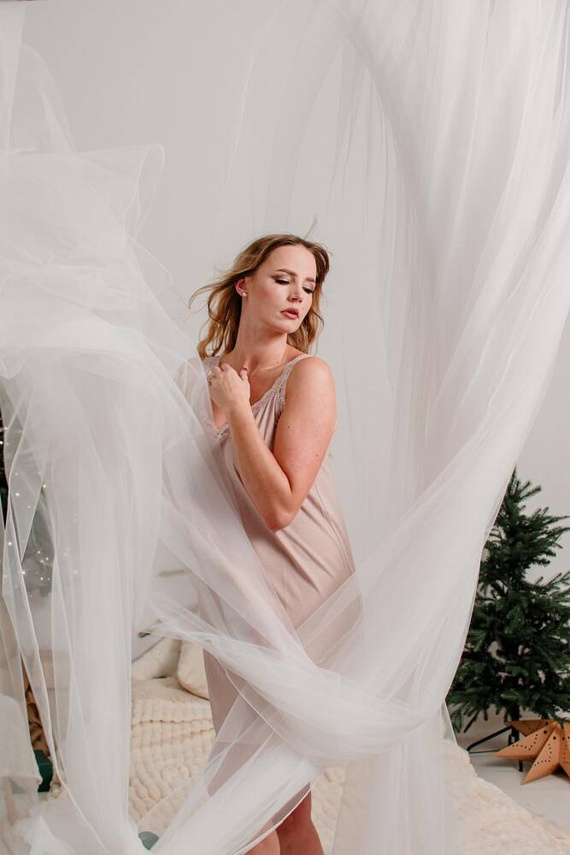 771 Nočná košeľa Hazel De Lafense - piesková