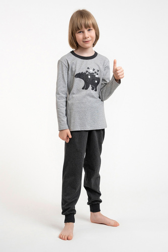 Chlapčenské pyžamo Morten Italian Fashion melange/c.melange