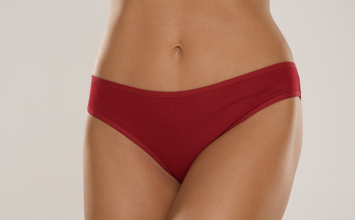 004 Limited Dámske nohavičky De Lafense - klasické, nízky strih, viskóza - bordová