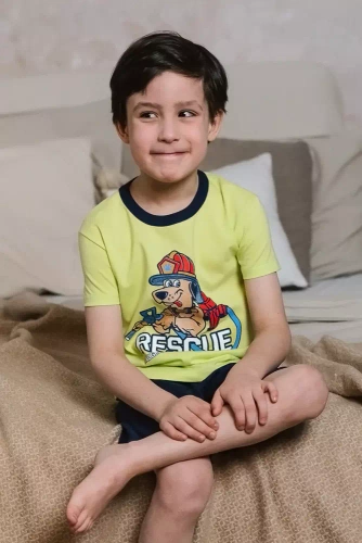 Remek Chlapčenské pyžamo s krátkym rukávom, nohavice Italian Fashion - zelené