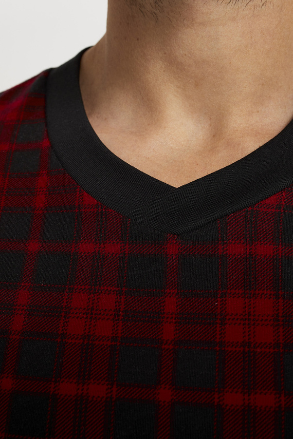 Elijah Pánske pyžamo a nohavice s dlhým rukávom Italian Fashion - potlač/čierna