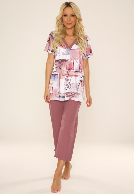 777 Fialové dámske pyžamo De Lafense - bobuľové