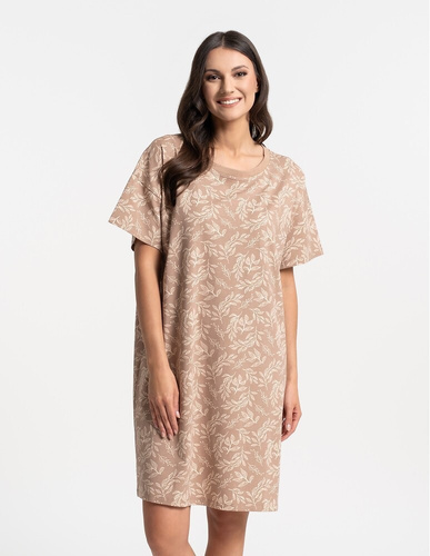 Dámska nočná košeľa Moraj PDK2800-006 béžová – bavlna oversize