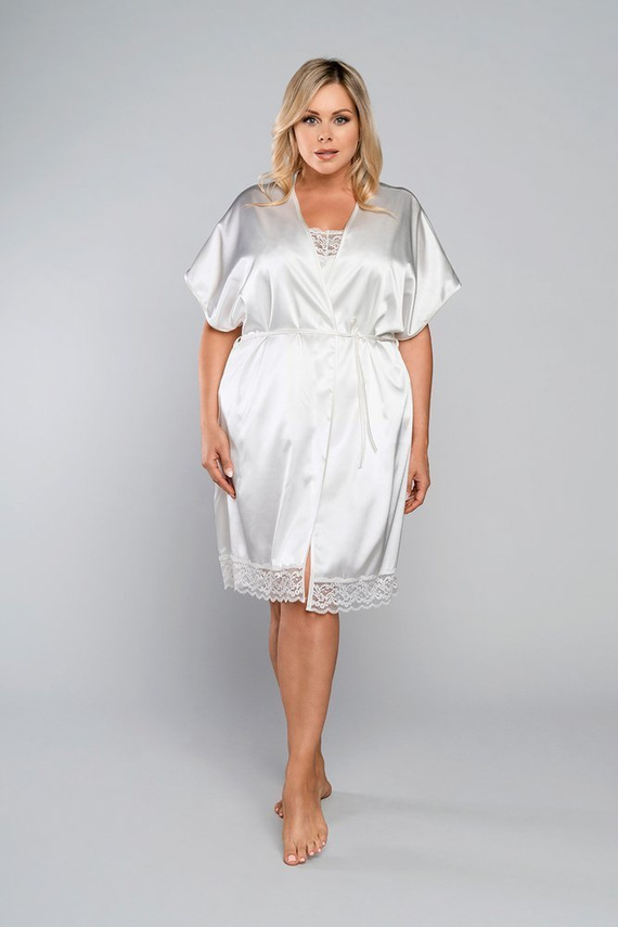 Dotykový župan s krátkym rukávom Italian Fashion - ecru