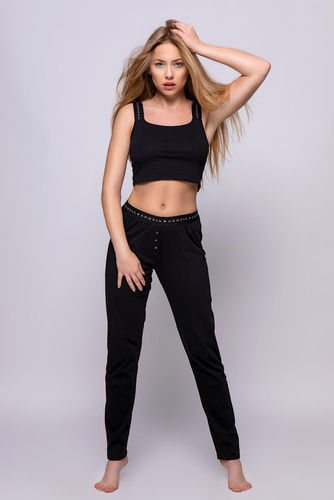 Sensis Tiffany Dámsky pyžamový komplet - čierny