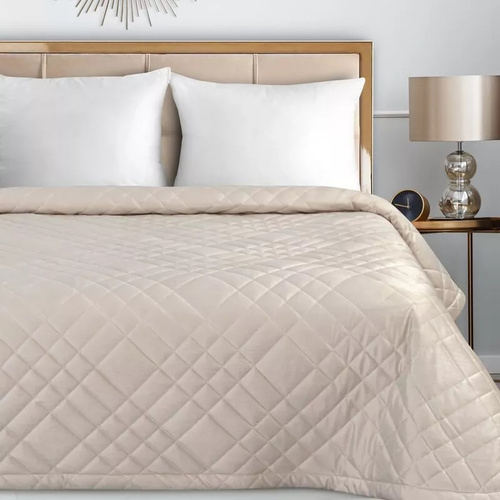 Ria 6 Velúrový dekoračný prehoz Eurofirany krémový