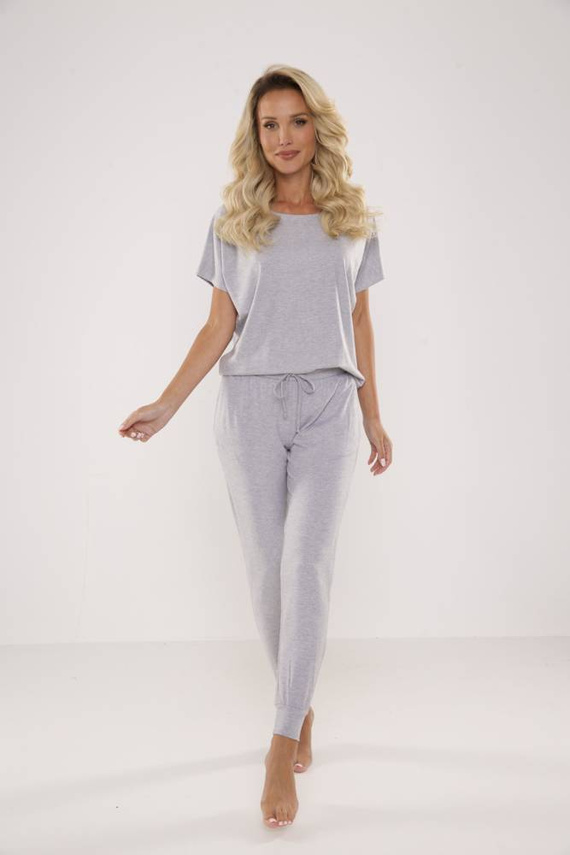 524 Paula Dámske pyžamo De Lafense - svetlý melír