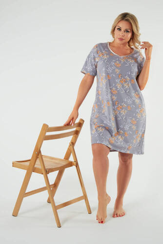 Nočná košeľa Kasos, krátky rukáv Talianska móda - potlač