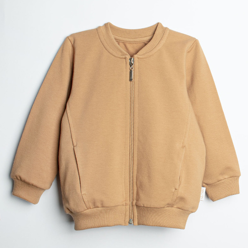 Nicol Olo 222274 chlapčenská karamelová bomber bunda z bavlny na zips