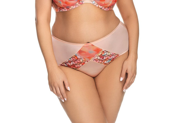 K 558 Dúhová mäkká podprsenka Gorsenia - broskyňová