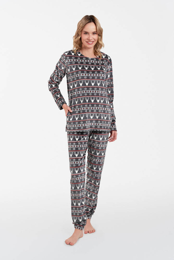 Island Fleece dámska súprava Italian Fashion - grafitová potlač