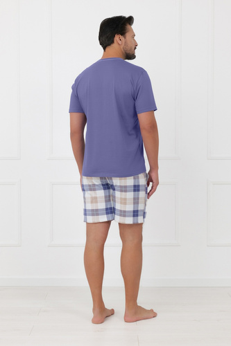 Pánske pyžamo Juno Italian Fashion 100% bavlna krátky rukáv šortky