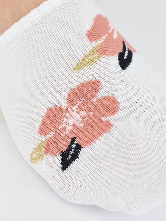 Dámske balerínové ponožky ST099 Noviti bavlna neviditeľné silikón