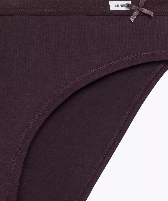 Figy 3CLP-002 Sport Atlantic - bavlna, klasický strih, 3 ks v škatuli béžová/vínová/fialová