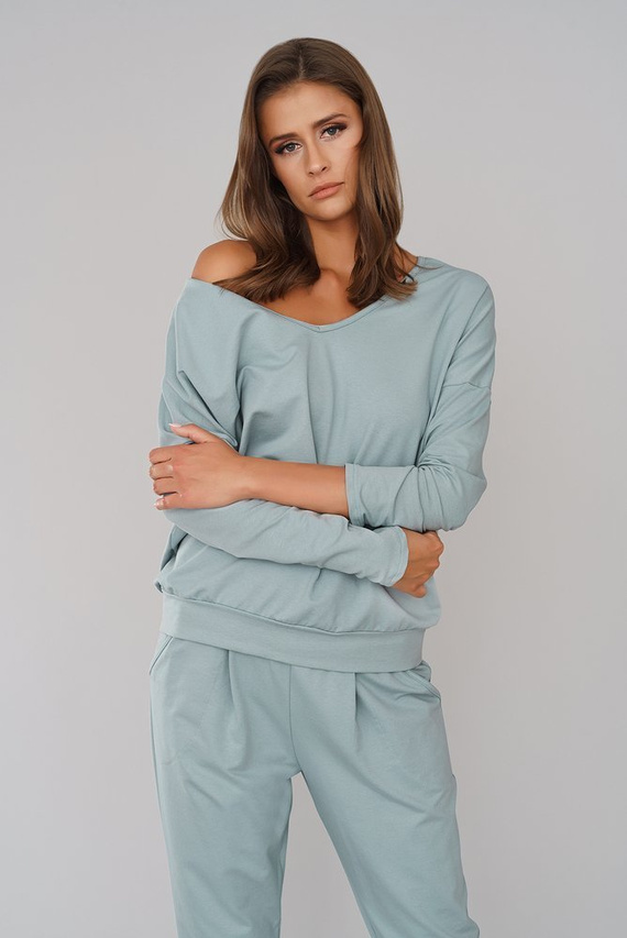 Karina Dámsky set s dlhým rukávom, nohavice Italian Fashion - karamelová