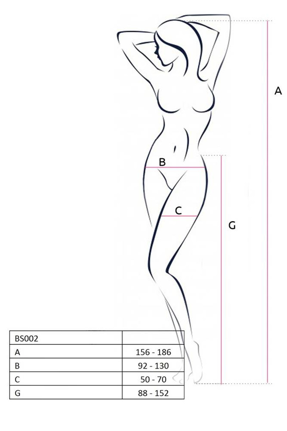 S030 Bodystocking Pančuchy Vášeň červená