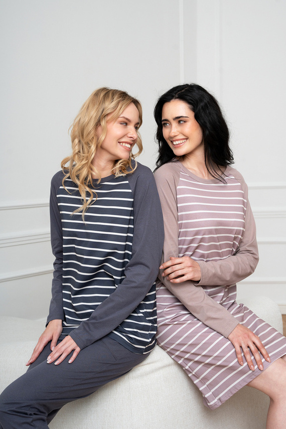 Nočná košeľa Oda Italian Fashion - cappuccino print