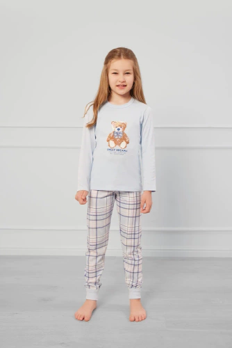 Katrin Dievčenské pyžamo Italian Fashion - modrá/print