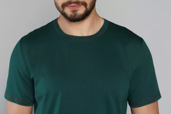 Narvik Pánske pyžamo s krátkym rukávom, šortky Italian Fashion- zelená/potlač