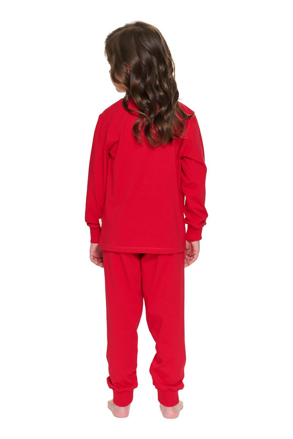 Detská pyžama Doctor Nap 7505 červená bavlnená s jeleňom Stay Cozy