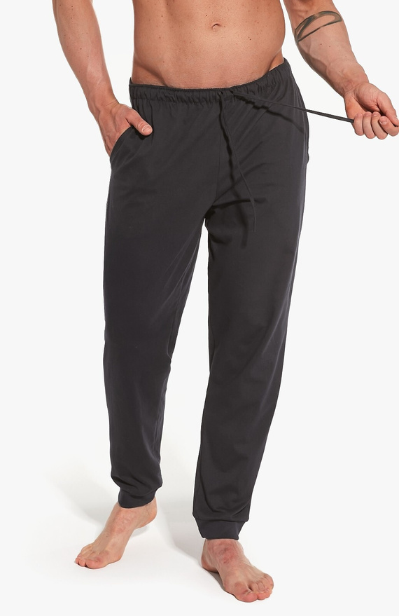 Pyžamové nohavice Cornette 331/02 v grafitovej farbe - bavlnené, pohodlné a priedušné