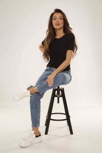 698 Freya Blúzka s krátkym rukávom De Lafense - čierna