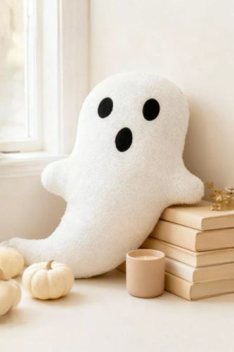 Dekoračný vankúš Spod Igły i Nitki - biely 28x40 cm, dekorácia na Halloween a jeseň