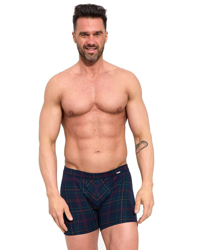 Pánske boxerky Cornette Prime 904/140 tmavomodré bavlnené priliehavé