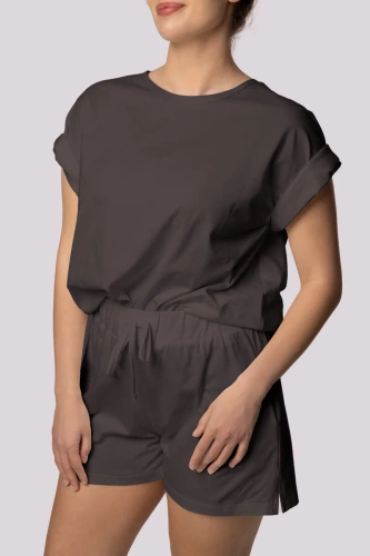 Bliss dámske pyžamo s krátkym rukávom Mona graphite
