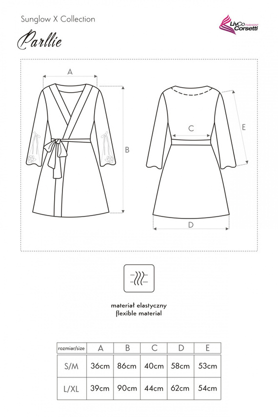 Parllie LC 90393-1 Sunglow X Collection Dámsky župan LivCo Corsetti
