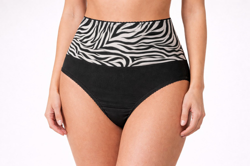 Mitex IGA WILD tvarujúce nohavičky s vysokým pásom na vyhladenie brucha wild black 