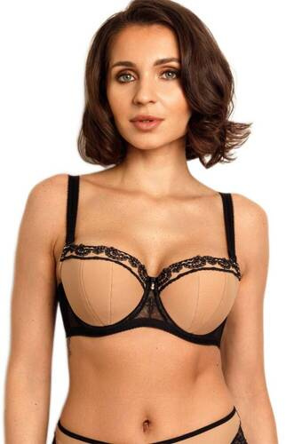 VB-456 Balkónová podprsenka Vena karamelovo-čierna