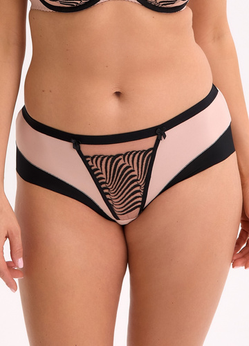 Dámske nohavičky Gaia Ivana GFP 1327 - čierno-ružové, čipka, pohodlie a štýl