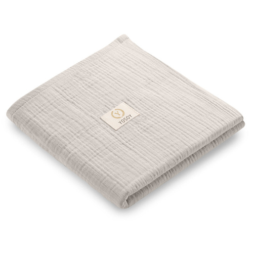 Béžová bavlnená mušelínová plienka Yosoy - mäkká a bezpečná OEKO-TEX