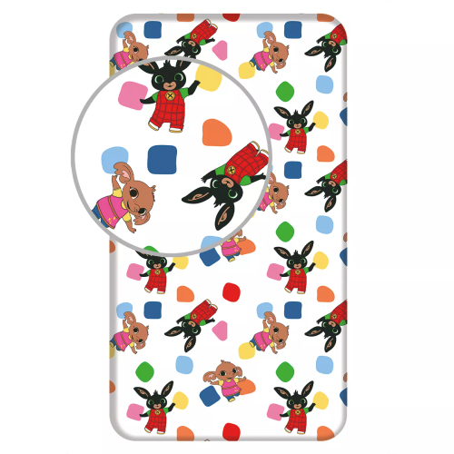 Detská plachta s gumou 90x200 Zajačik Bing Jerry Fabrics