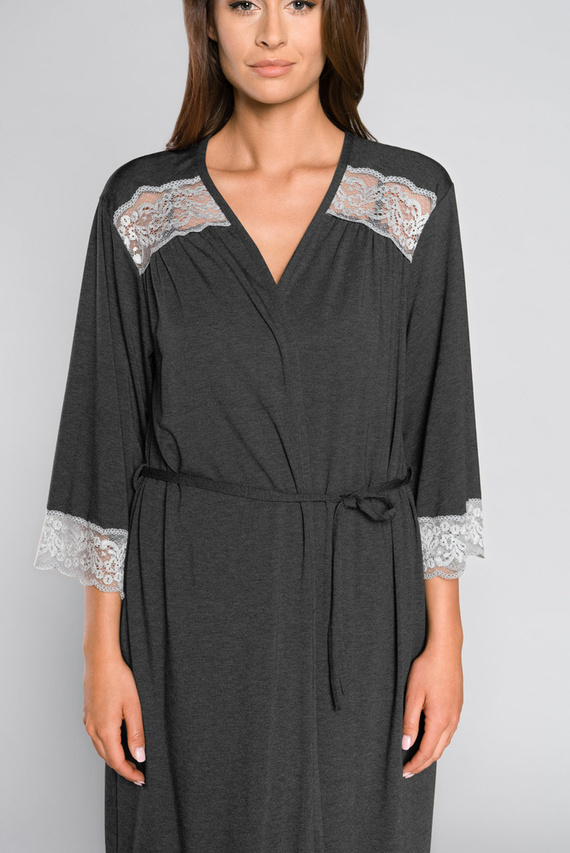 Sonata Dámsky župan Italian Fashion dark melange