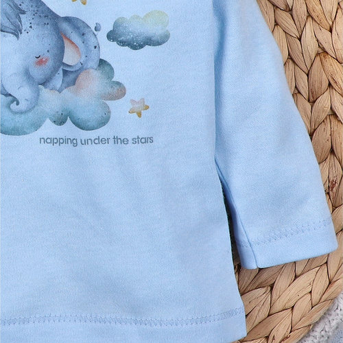 ABN-5611 Detská blúzka Little Dreamers Nini z organickej bavlny - bezniklové zapínanie, organická, poľská výroba