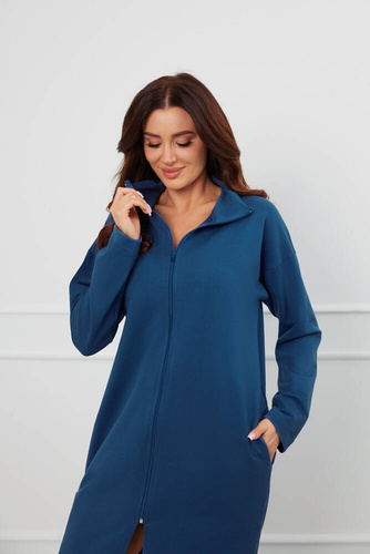 Grafi Dámsky župan na zips Italian Fashion - denim