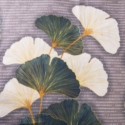 31510/2 Flanelové posteľné prádlo Darymex béžovo zelené listy ginka - sada, 100% bavlna, hrejivé a mäkké