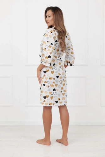 Dámsky župan Soreno Italian Fashion - bavlnený, 3/4 rukáv, viazaný