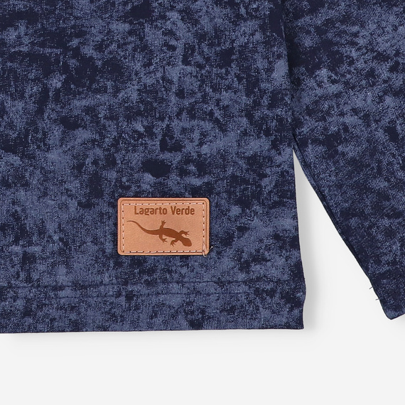 KAR-1021 Chlapčenská blúzka s dlhými rukávmi Lagarto Verde navy blue - bavlna s elastanom, poľská výroba