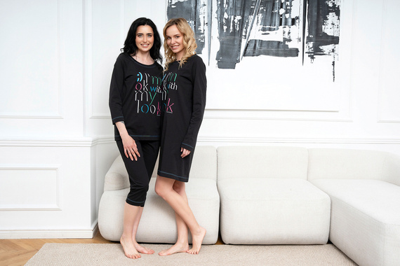 Nočná košeľa Olza Italian Fashion - čierna