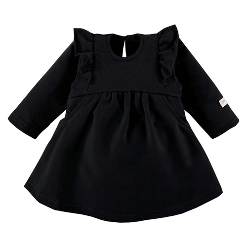 Dievčenské šaty Eevi Simply Comfy čierne 100% bavlna